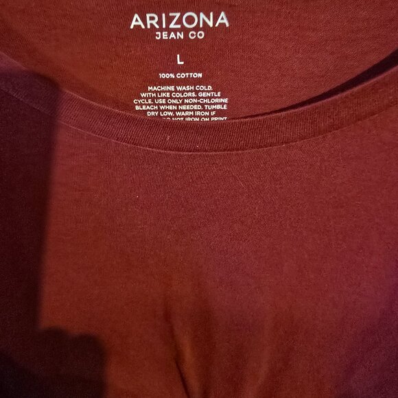 Arizona Jean Company Burgundy Long Sleeve T-Shirt - Picture 3 of 3